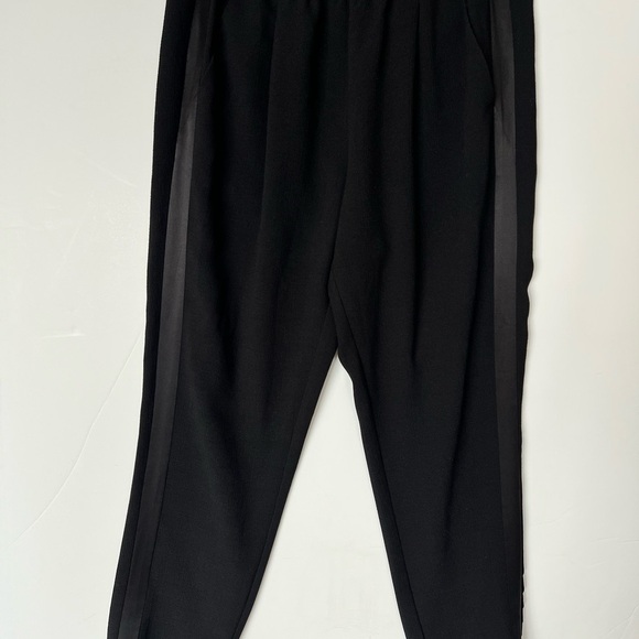 Rebecca Taylor Emma Tuxedo Stripe Joggers Pants - Picture 2 of 8